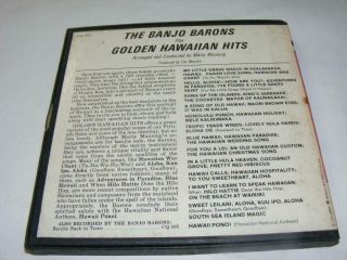 Vtg Reel To Reel Music Tape The Banjo Barons Golden Hawaiian Hits 2