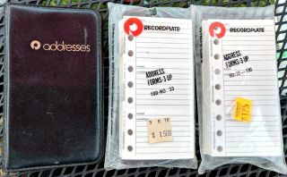 Vintage Telephone Address Phone Book/binder Recordplate 370 A - Z Index 2 Refills