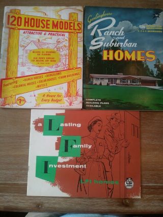 3 - 1950s Mid Century Modern House Plan Books