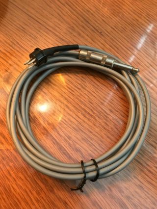 Vintage 3 Pin Male Amphenol Plug To 1/4” Male Phono Plug - 9 Foot Cable