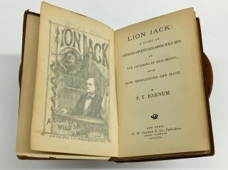 LION JACK: A STORY OF PERILOUS ADVENTURES BY P.  T.  BARNUM 1879 EARLY REPRINT 3