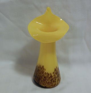 Vintage Czechoslovakia Glass Jack In The Pulpit Vase