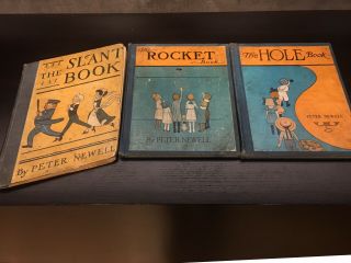 First Edition Slant Book Hole/rocket Book Peter Newell Trio