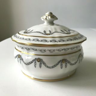 Vintage Tiffany & Co.  X Hammersley England Bone China Lidded Bowl Dish Exc