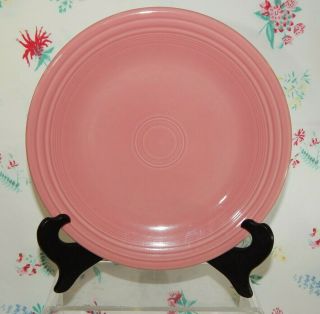 Vintage Fiesta Ware Rose Pink Dinner Plate Fiesta 10.  5 Inch Retired China Exc