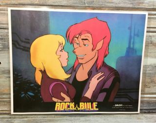 Vtg ‘83 “rock & Rule” Orion Pictures Lobby Card Animated Musical Cult Movie