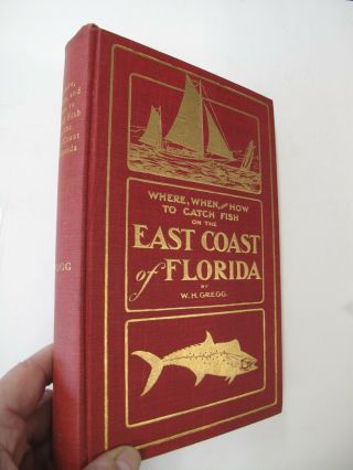 Fishing Angling Catching Fish East Coast Of Florida Color Illus.  Fishes Map 1902