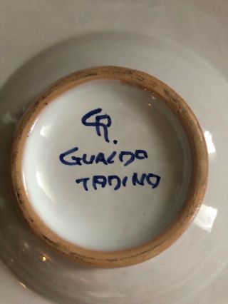 Gualdo Tadino Woman ' s Profile Luster Plate Vintage Italy 4