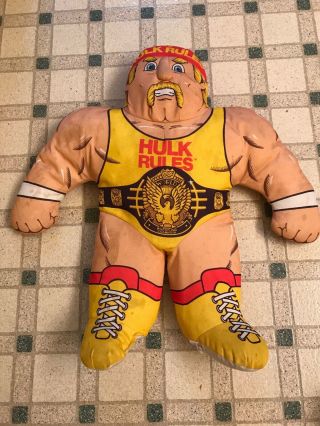 Vintage 1990 Wwf Wwe Hulk Hogan Tonka Wrestling Buddies Buddy Plush Doll Pillow