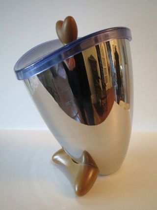 Mid Century Modern Vintage Wetnoz Stainless Steel Large Container & Lid