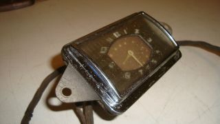 Vintage Car Electric Clock w/ Glove Box Light Geo.  W.  Borg OEM 3