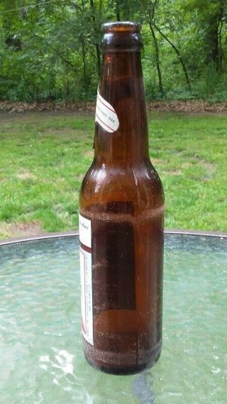 Vtg Pabst Blue Ribbon PBR 12oz Glass Beer Bottle 1960s 3