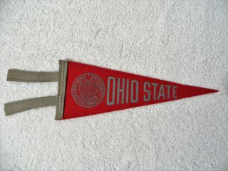 Vintage Ohio State University Mini Pennant Buckeyes Columbus Big Ten Felt W Ties