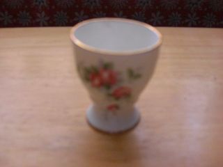 AYNSLEY Vintage Egg Cup ENGLAND BONE CHINA GROTTO ROSE 185 1960 red/white 5