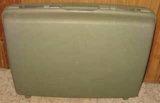 Vtg Samsonite Saturn 24 " X 18 " X 6 1/2 " Gray/green Suitcase Hard Travel Luggage