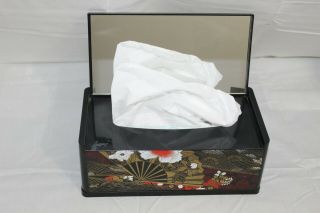 Vintage Japanese Tissue Box Cover/ Case With Mirror