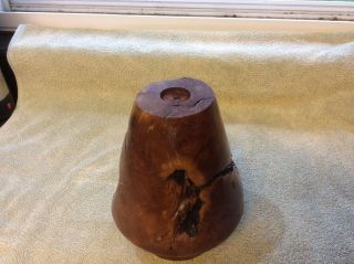 Burl Wood Vase Sculpture Quality Handcrafted Art Vintage 8 inches tall 8