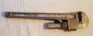 Vintage Schick Adjustable 18 " Forged Aluminum Pipe Wrench