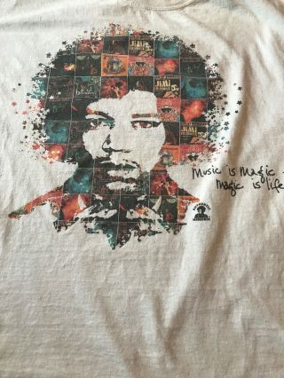 Vintage Jimi Hendrix I Am Experienced Music Is Magic Magic Is Life 2xl T Shirt