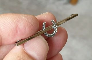 VINTAGE SIGNED A.  J.  H.  JEWELLERY CRAFTED HORSE SHOE STERLING SILVER BROOCH PIN 3
