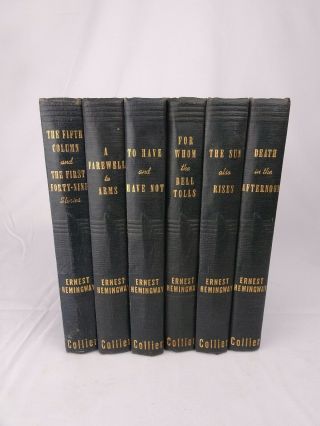 Ernest Hemingway 6 Volume P.  F.  Collier & Son York Early Edition Complete
