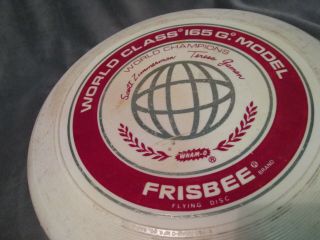 Vintage Wham - O 165G Frisbee Flying Disc - Scott Zimmerman Teresa Gaman 2