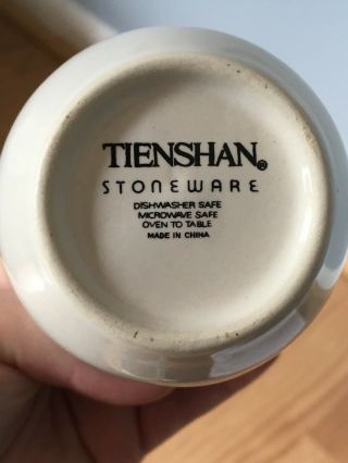 Set Of 7 Vintage 80s Unicorn Mugs Blue And White Tienshan Stoneware 5