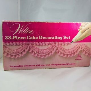 Vintage Wilton Cake Decorating Set Sugar Plum Decorating Kit Extra Tips