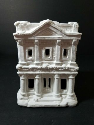 Vintage California creations holiday village BANK 1989 ready to paint plaster 2