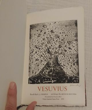 Vesuvius Arthur Secunda Capra Press Fine Press Limited Edition Signed