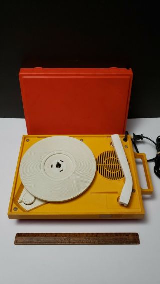 Vintage Major Model 124 Household Phono Portable Record Player W/ Speaker