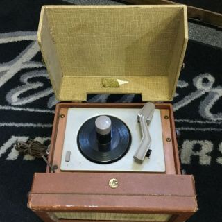 Vintage 1957 Rca Model 6 - Ey - 3a Portable Tube 45rpm Record Player - Parts