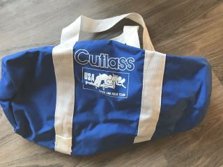 Vintage Oldsmobile Cutlass Gym Bag Usa Track And Field Team Blue