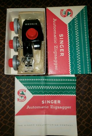 Singer Automatic Zigzagger 161103 W/4 Cams W/original Box - Vintage 1950 