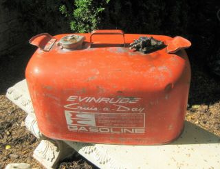Vintage Johnson Evinrude 6 Gallon Marine Outboard Motor Gas Tank