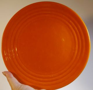 Vintage Bauer Pottery Ring Ware Orange Dinner Plate California