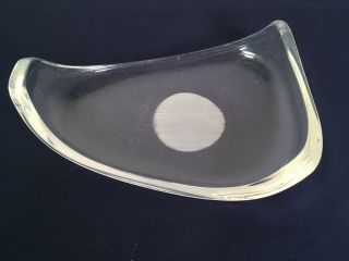 Vintage Mid Century Modern Lucite Clear Triangle Serving Tray Platter 13 "