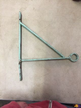 Vintage Metal Plant Hanger Teal 13.  5”