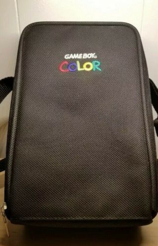 Nintendo Gameboy Color Carrying Case Travel Bag Zipper Pouch Vtg Games Console