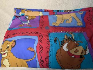 Vintage Disney Lion King Twin Size Flat Fitted Pillowcase Sheet Set 3 Piece