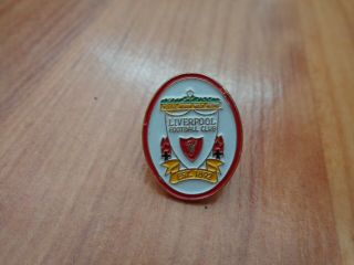 Classic Vintage Liverpool Fc Liverbird White Crest Football Enamel Pin Badge