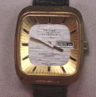 Vintage ORIOSA Swiss 25 Jewels Superautomatic Incabloc Wristwatch - C86 3
