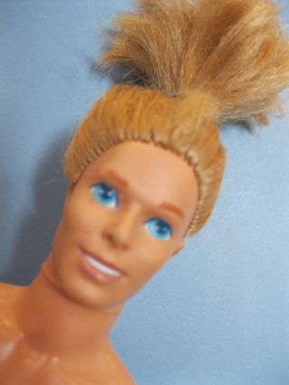 1991 Vtg Beauty And The Beast - Prince Adam Ken Nude Doll Ponytail Long Hair - Ooak
