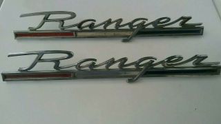 Vintage Ford Ranger Name Emblem Ca 1967.  1970.  F100 - F250.