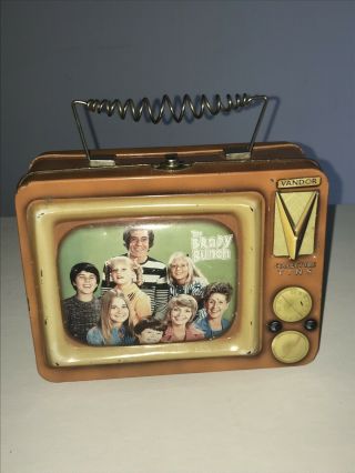 Vintage Tin Lunch Box The Brady Bunch,  Metal,  Tv Memorabilia,  1984 Nostalgia