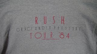 Vintage 1986 Rush Grace Under Pressure Concert Tour Shirt Made in U.  S.  A. 4