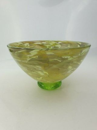 Vintage Art Glass Bowl By Jeff Walker,  Robin Smith Studio Art Glass C1997