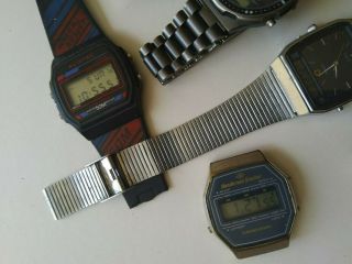 Joblot Vintage Gents Watches Spares/Repairs Pulsar Swatch Timex Digital 5