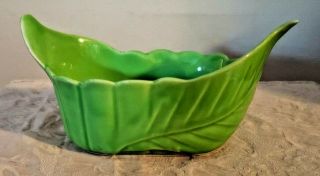 Vintage Planter Shawnee Usa 439 Green Wrapped Cabbage Leaf Pottery