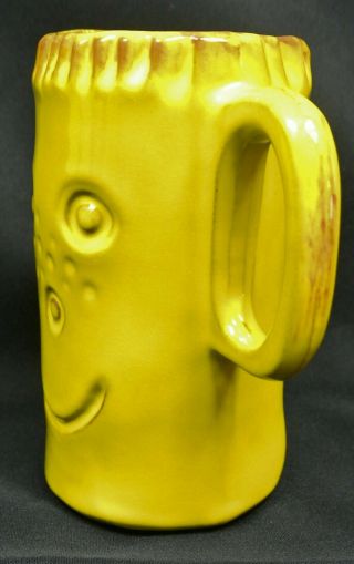 People Lover Jean Ellsworth Pacific Stoneware Mug Smiley Face Vtg 1970 ' s Yellow 4